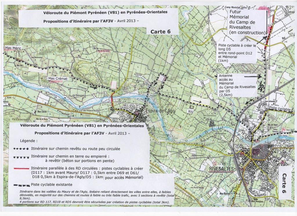 Vélo en Têt et l’AF3V demandent une piste cyclable pour accéder au Mémorial du camp de Rivesaltes