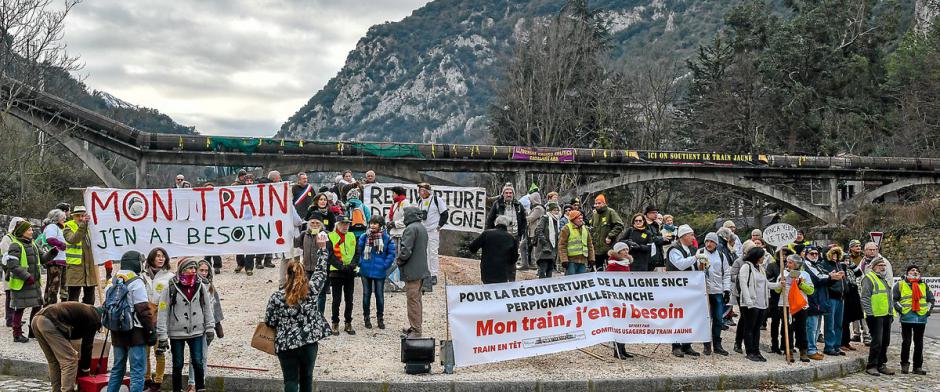 Pour la réouverture de la ligne Perpignan – Villefranche