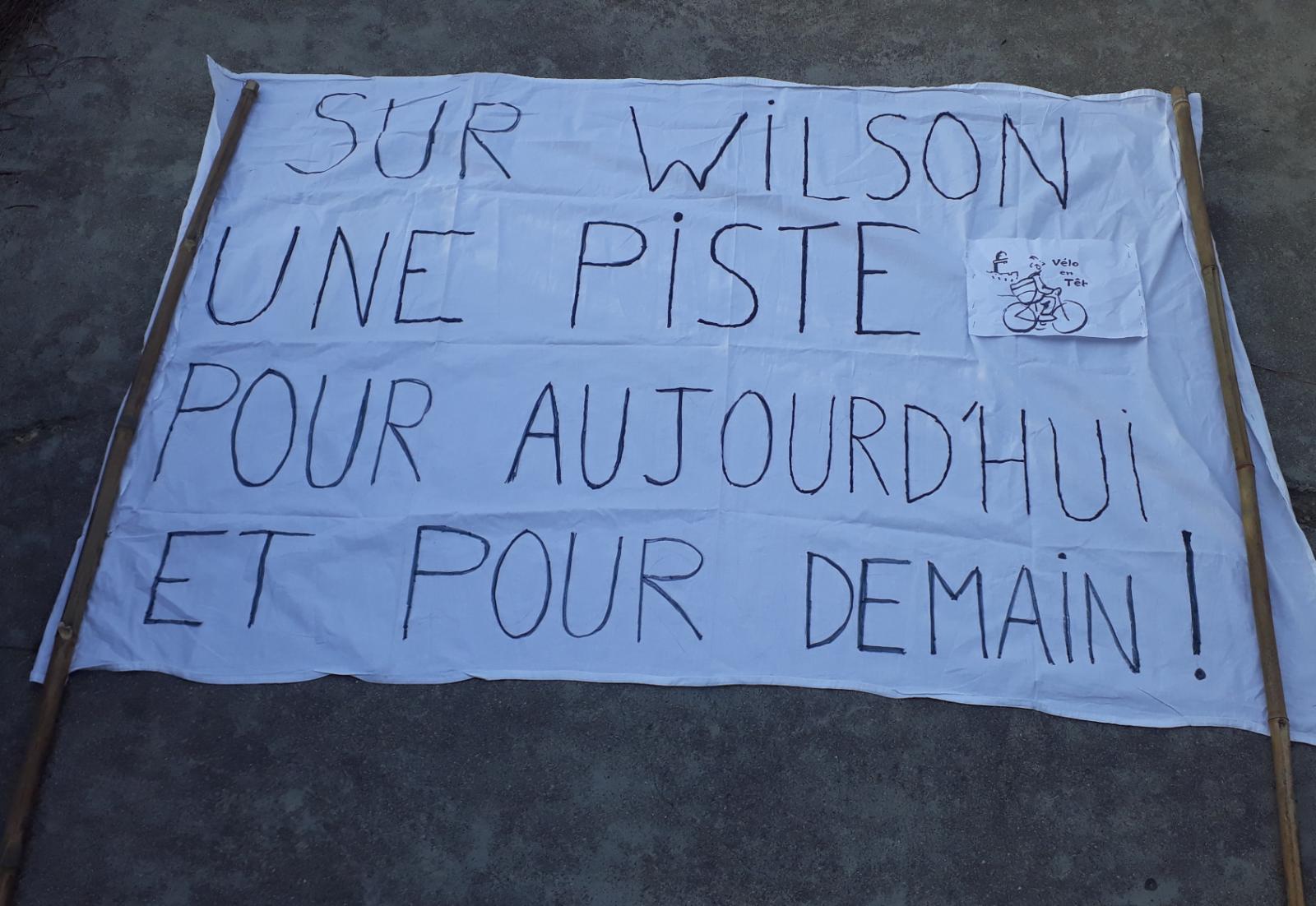 La banderole réalisée pour l'occasion #diy